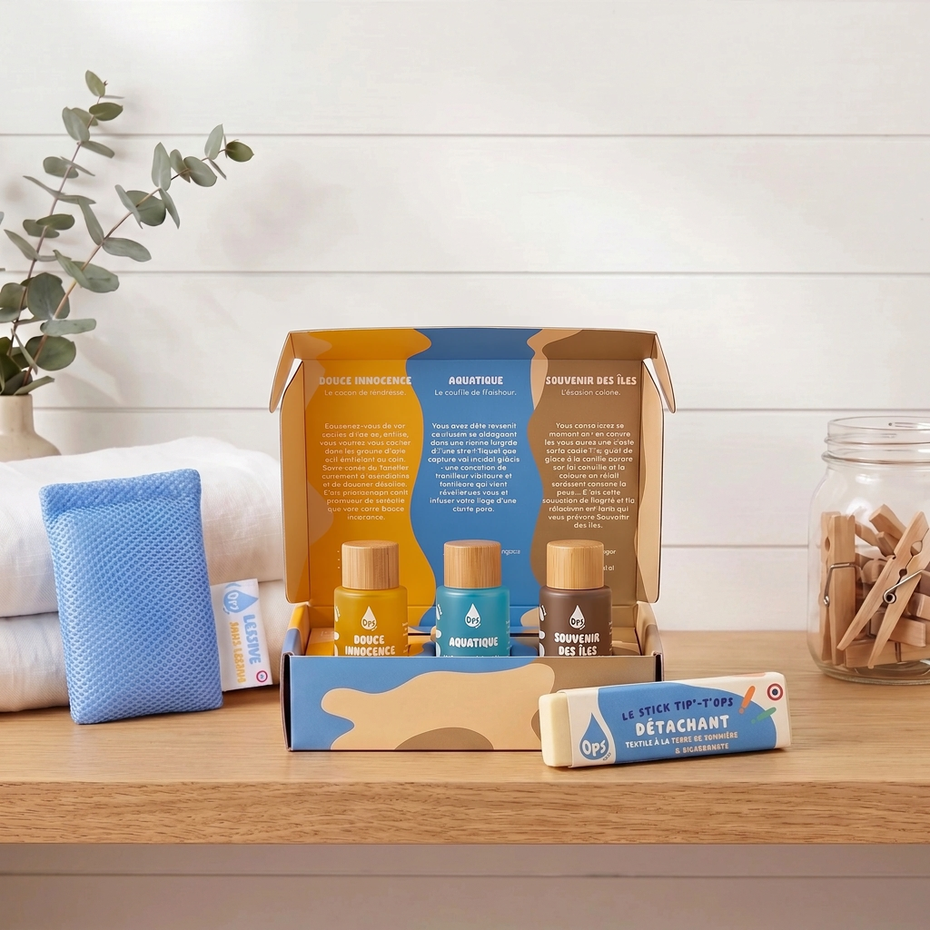 Pack Découverte Parfums : Kit Découverte + sachet de lessive, stick détachant offert